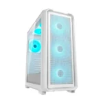 COUGAR MX600 Air Pro Mid Tower Gaming Case, White - 6x Pre-installed ARGB Fans