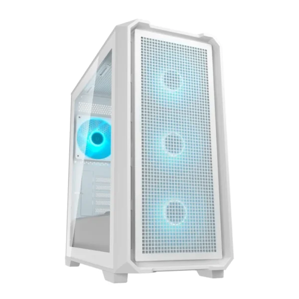 COUGAR MX600 Mini V2 Pro Micro-ATX Mini Tower Gaming Case, White - 4x Pre-installed ARGB Fans