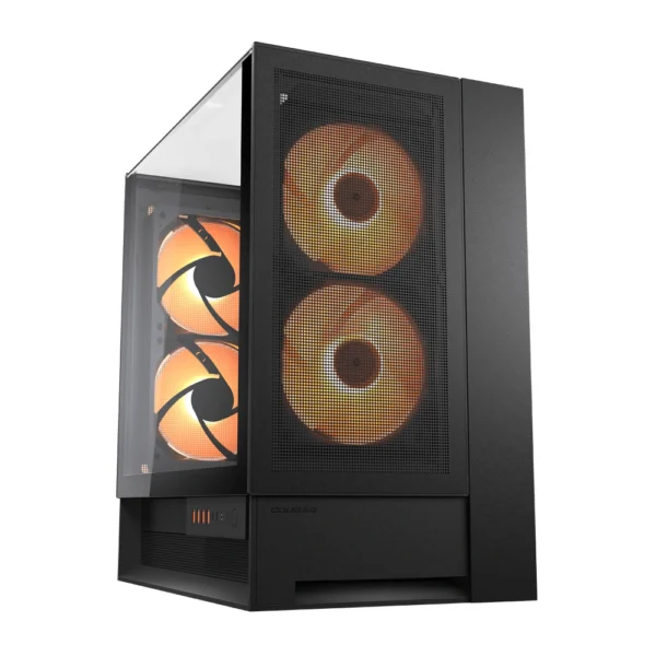 COUGAR OmnyX Mid Tower Gaming Case, Black - 4x 160mm Pre-installed ARGB Fans