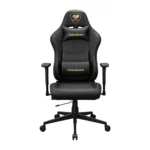 COUGAR Pryme Ergonomic Gaming Chair, 3D Armrests, Adjustable Seat Depth and Lumbar Support, PVC Leather - Gold - Image 2