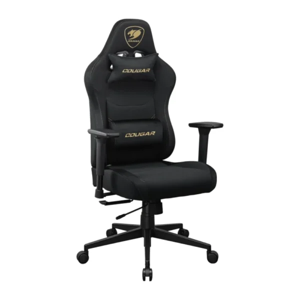 COUGAR Pryme Ergonomic Gaming Chair, 3D Armrests, Adjustable Seat Depth and Lumbar Support, Imitation Linen Fabric - Gold F