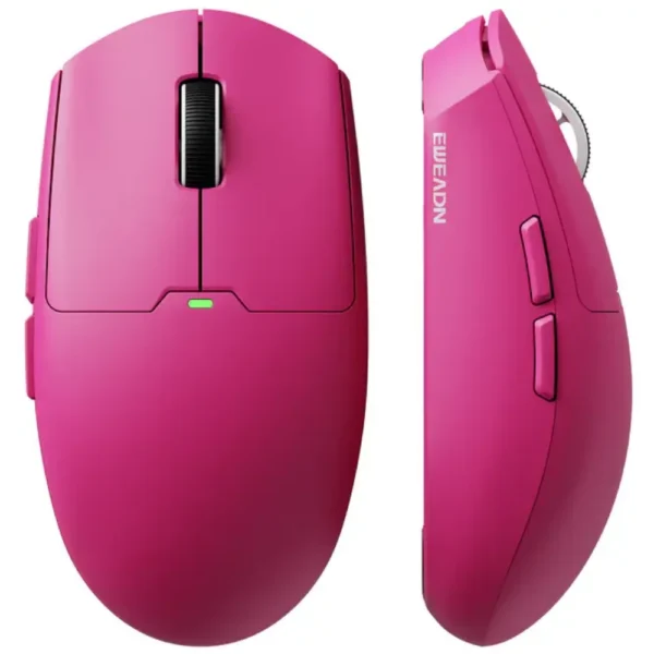 EWEADN E11 Pro Lightweight Tri-Mode Wireless Gaming Mouse, PAW3311 Sensor, 24000 DPI, 65g, 1ms Low Latency, 500mAh Battery - Raspberry Pink