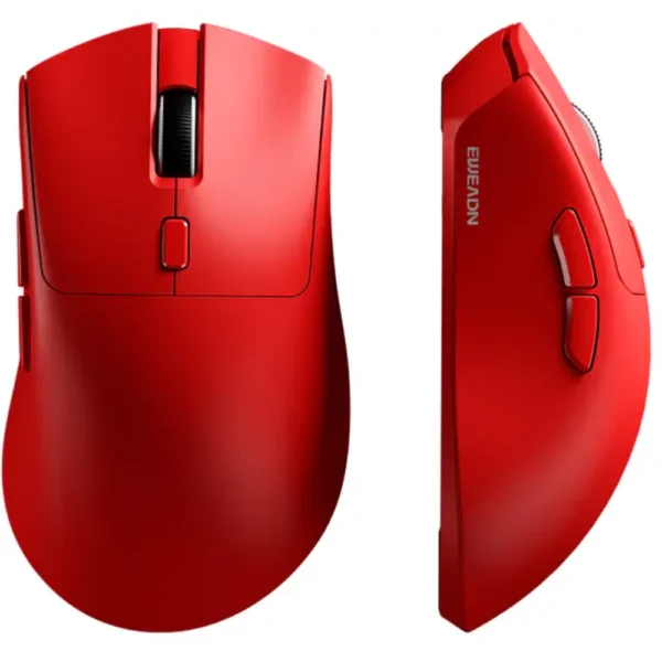 EWEADN E7 Lightweight Tri-Mode Wireless Gaming Mouse, 12800 DPI, 65g, 1ms Low Latency, Rechargeable 500mAh Battery - Red