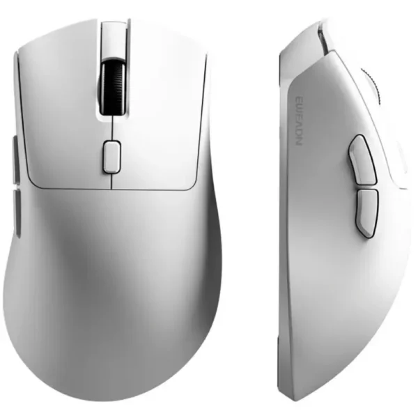 EWEADN E7 Lightweight Tri-Mode Wireless Gaming Mouse, 12800 DPI, 65g, 1ms Low Latency, Rechargeable 500mAh Battery - White