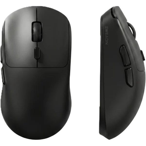 EWEADN E9 Lightweight Tri-Mode Wireless Gaming Mouse, 12000 DPI, 65g, 1000Hz Polling Rate, 500mAh Battery, Intel S203 Sensor - Black