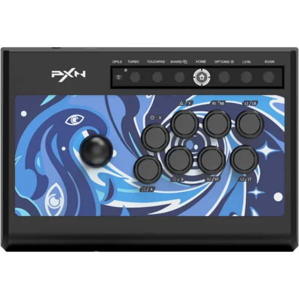 PXN 008 Arcade Fight Stick Joystick, Multi-Platform with Turbo Function, Round Gear Rocker & Mechanical Buttons for PS3, PS4, Xbox One, Xbox Series X/S, Switch & PC