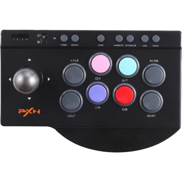 PXN 0082 Arcade Fight Stick Joystick, Multi-Platform with Turbo & Macro Functions for PS3, PS4, Xbox One, Xbox Series X/S, Switch & PC