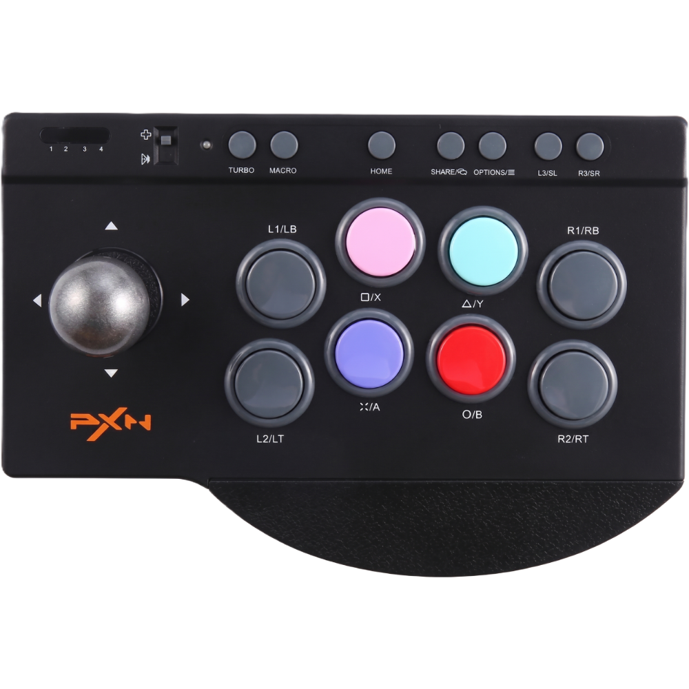 PXN 0082 Arcade Fight Stick Joystick, Multi-Platform with Turbo & Macro Functions for PS3, PS4, Xbox One, Xbox Series X/S, Switch & PC