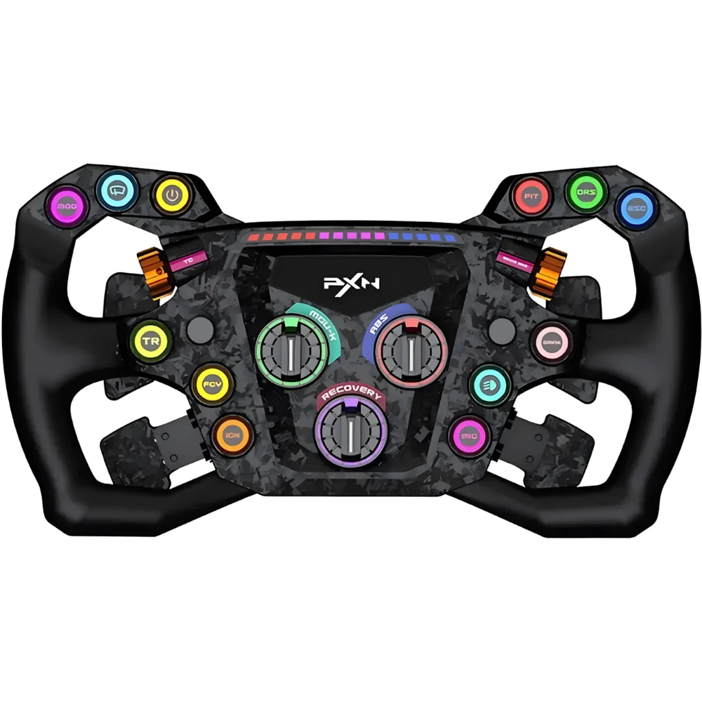 PXN GT ONE W GTL 11.8-Inch Gaming Racing Wheel, Force Feedback, RGB Telemetry, Mechanical Buttons & GTL Racing Stand Compatibility