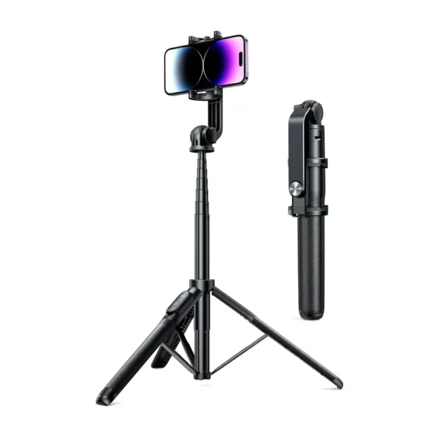UGREEN 15062 Tripod Stand with Bluetooth Remote, 63″ Aluminum Selfie Stick & Phone Holder, 360° Rotating Mount for iPhone 17-11, Galaxy S24, Content Creation, Vlogging, and Live Streaming