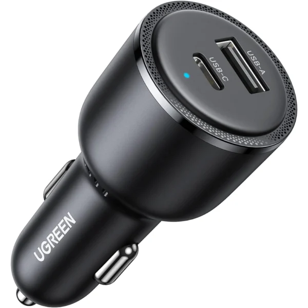 UGREEN 35023 63W USB C Car Charger Adapter, PPS 45W Super Fast Charging 2.0 Type C Car Charger Cargador para Carro, Dual USB C for iPhone 17/16/15/14/13/12, Galaxy S24/S23/S22/Series, iPad, MacBook