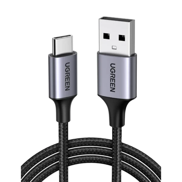 UGREEN 60126 USB to USB C Cable, Car Carplay Cable USB A to Type C Cable Fast Charging Braided USB C Cord Compatible with iPhone 17/16 Plus/16 Pro/15, Samsung Galaxy S26/S25, Pixel 10/9 – 1M