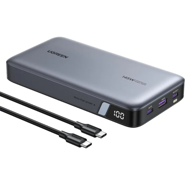 UGREEN 90597A 25,000mAh Power Bank, 145W Laptop Portable Charger, Nexode 3-Port USB C PD Battery Pack, for MacBook Pro/Air, Dell XPS, iPhone 17/16/15/14, Galaxy S26 Steam Deck, iPad, and More