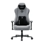 AndaSeat Novis XL Series Ultra (w/ Head & Lumbar Pillow) Premium Fabric Best Budget Ergonomic Gaming Chair - Ash Gray