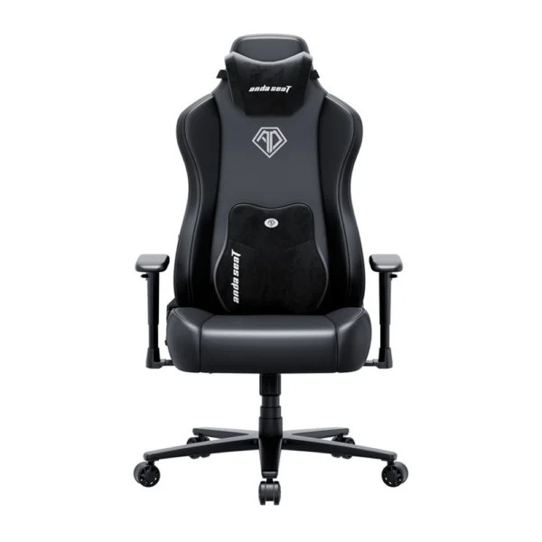 AndaSeat Novis XL Series Ultra (w/ Head & Lumbar Pillow) Premium PVC Leather Best Budget Ergonomic Gaming Chair - Elegant Black
