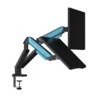 AndaSeat AD-W-A6D-2S-BS Stealth II Duo Dual Monitor Arm, Gas Spring Monitor Mount, 17–32 Inch Displays, Quick Release VESA, Cable Management - Black/Blue - Image 3