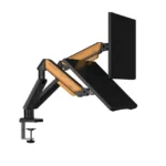 AndaSeat AD-W-A6D-2S-BO Stealth II Duo Dual Monitor Arm, Gas Spring Monitor Mount, 17–32 Inch Displays, Quick Release VESA, Cable Management- Black/Orange - Image 3