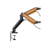 AndaSeat AD-W-A6D-2S-BO Stealth II Duo Dual Monitor Arm, Gas Spring Monitor Mount, 17–32 Inch Displays, Quick Release VESA, Cable Management- Black/Orange - Image 4