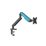 AndaSeat AD-W-A6D-1S-BS Stealth II Single Monitor Arm, Gas Spring Monitor Mount, 17–32 Inch Display, Quick Release VESA, Cable Management - Black/Blue - Image 2
