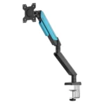 AndaSeat AD-W-A6D-1S-BS Stealth II Single Monitor Arm, Gas Spring Monitor Mount, 17–32 Inch Display, Quick Release VESA, Cable Management - Black/Blue - Image 4