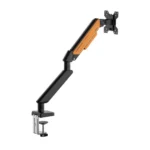 AndaSeat AD-W-A6D-1S-BO Stealth II Single Monitor Arm, Gas Spring Monitor Mount, 17–32 Inch Display, Quick Release VESA, Cable Management - Black/Orange - Image 2