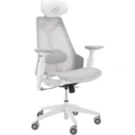 ASUS ROG SL400C Destrier Core Ergo Gaming Chair, Futuristic Cyborg Aesthetic, Seat Adjustments, Mobile Gaming Arm Support Mode -  Moonlight White - Image 2