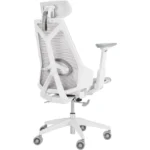 ASUS ROG SL400C Destrier Core Ergo Gaming Chair, Futuristic Cyborg Aesthetic, Seat Adjustments, Mobile Gaming Arm Support Mode -  Moonlight White - Image 6