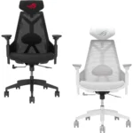 ASUS ROG SL400C Destrier Core Ergo Gaming Chair, Futuristic Cyborg Aesthetic, Seat Adjustments, Mobile Gaming Arm Support Mode -  Moonlight White - Image 7