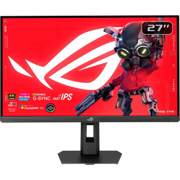 ASUS ROG Strix XG27UCGR Gen2 27-inch 4K Fast IPS Gaming Monitor, Dual Mode 4K 162Hz / FHD 485Hz, USB-C, HDR400, G-SYNC Compatible