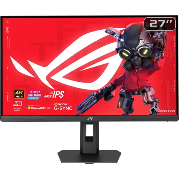 ASUS ROG Strix XG27UCSR Gen2 27-inch 4K Fast IPS Gaming Monitor, Dual Mode 4K 160Hz / FHD 324Hz, USB-C, HDR400, G-SYNC Compatible