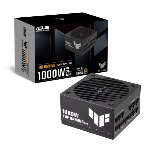 ASUS TUF Gaming 1000W Gold EVO Fully Modular Power Supply, ATX 3.1 & PCIe 5.1 Ready, Active PFC