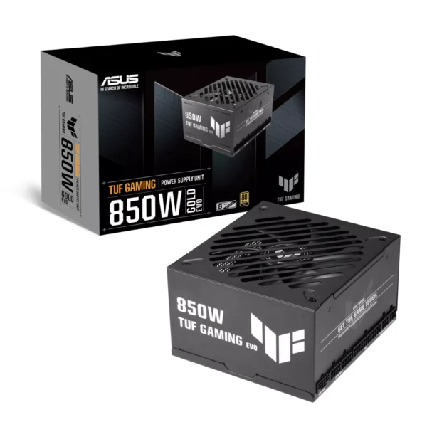ASUS TUF Gaming 850W Gold EVO Fully Modular Power Supply, ATX 3.1 & PCIe 5.1 Ready, Active PFC