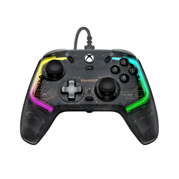 GameSir Kaleid Wired RGB Gaming Controller for Xbox Series X|S, Xbox One & Windows PC, Hall Effect Sticks & Triggers, Transparent Design, Customizable RGB Lighting, Dual Rumble Motors, USB Wired
