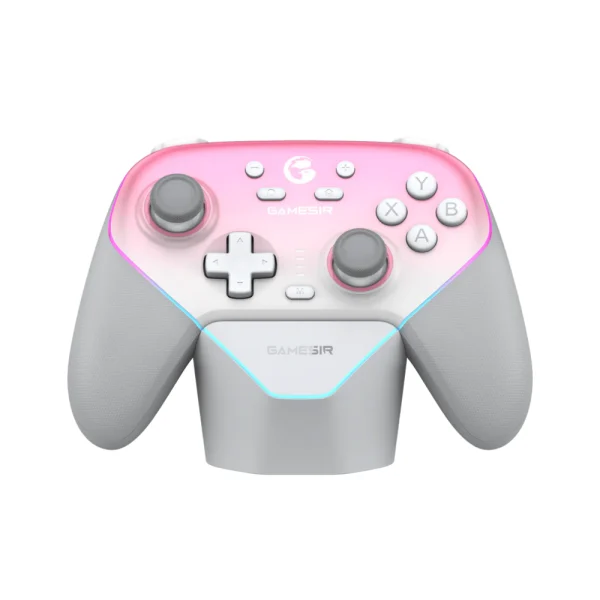 GameSir Super Nova Wireless Gaming Controller for PC, Switch, Switch 2, iOS & Android, Tri-Mode Bluetooth/2.4GHz/Wired, Hall Effect Sticks & Triggers, 1000Hz Polling Rate, RGB Lighting, Charging Dock - Whipped Pink