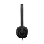 Logitech 981-000587 H151 Stereo Headset, Wired 3.5mm Headphones with Rotating Noise-Reducing Microphone - Black - Image 3