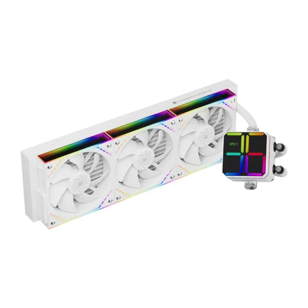 Thermalright Magic Qube 360 ARGB AIO Liquid CPU Cooler, 360mm Radiator, 3× 120mm ARGB PWM Fans, Intel LGA 1851/1700 & AMD AM5/AM4 - White