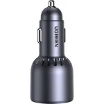 UGREEN 35024 EC703 75W 3-Port Metal Car Charger, Dual USB-C PD and USB-A Fast Car Charger - Space Gray - Image 3