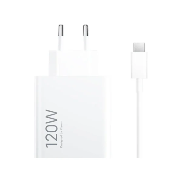 Xiaomi BHR9462EU 120W HyperCharge Combo (Type-A), 120W Fast Wall Charger with USB-C Cable, USB-A Charger, HyperCharge Compatible - White