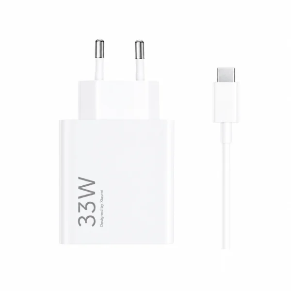 Xiaomi BHR9956EU 33W Charging  Combo (Type-A), 33W Fast Wall Charger with 3A USB Cable, USB-A Charger, PD Compatible - White