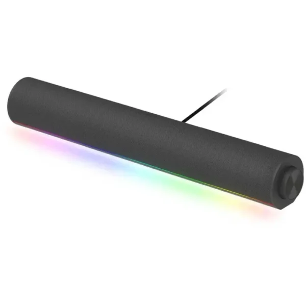 Xiaomi Desktop Speaker Bluetooth 5.3 Stereo PC RGB Soundbar, Ambient Lighting, DSP Audio Processor, USB & AUX Connectivity - Dark Grey