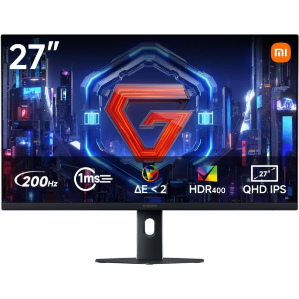 Xiaomi G27Qi 2026 2K 27-inch 200Hz QHD Fast IPS Gaming Monitor, 1ms GTG, FreeSync Premium, HDR400, 95% DCI-P3, DisplayPort & HDMI - Black