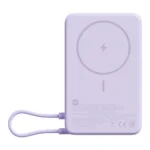 Xiaomi BHR08PAGL Magnetic Power Bank 10000 with Built-in Stand, 10000mAh 33W Fast Charging, Magnetic Wireless Charging, USB-C Integrated Cable - Purple