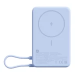 Xiaomi BHR08PCGL Magnetic Power Bank 10000 with Built-in Stand, 10000mAh 33W Fast Charging, Magnetic Wireless Charging, USB-C Integrated Cable - Blue