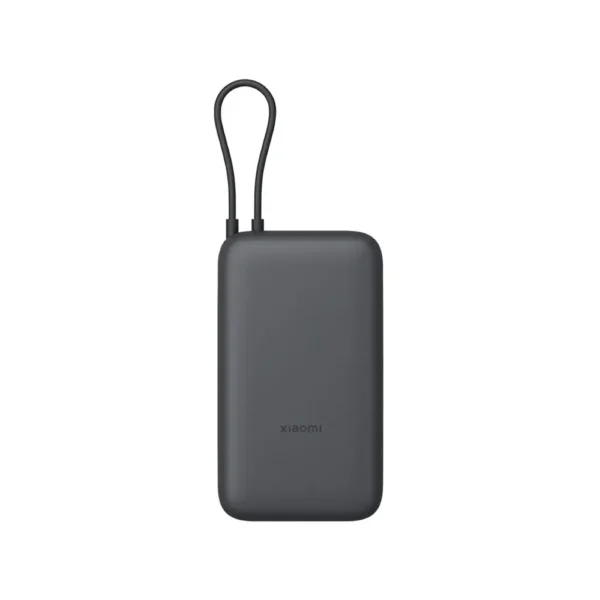 Xiaomi BHR9740GL Power Bank 20000 (Integrated Cable), 20000mAh Portable Fast Charger, 22.5W Fast Charging, Built-in USB-C Cable, USB-A & USB-C - Grey