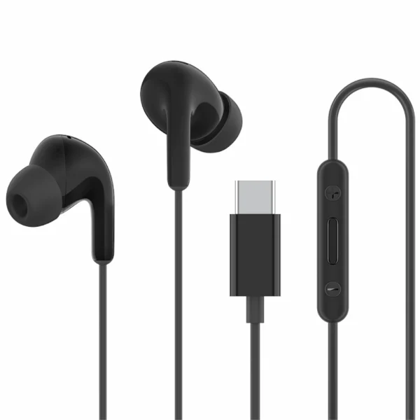 Xiaomi BHR8930GL Earphones In-Ear Wired USB Type-C, Earbuds with High-Fidelity Audio, Built-in Microphone - Black