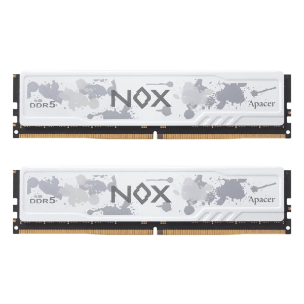 Apacer NOX DDR5 32GB (16GB x2) 6000MHz CL38-48-48-96 UDIMM Desktop Memory - White