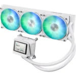 ASUS MAX Gaming LC 360 ARGB LCD 360mm AIO CPU Liquid Cooler, 2.4-inch IPS LCD, ARGB Fans, AMD AM5 & AM4/Intel LGA 1851 & 1700 Supported - White - Image 2