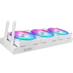 ASUS MAX Gaming LC 360 ARGB LCD 360mm AIO CPU Liquid Cooler, 2.4-inch IPS LCD, ARGB Fans, AMD AM5 & AM4/Intel LGA 1851 & 1700 Supported - White - Image 4