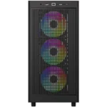 ID-COOLING WARE 510 ARGB ATX Mid-Tower PC Case, Tempered Glass, USB Type-C, 4x Pre-Installed Fans - Black - Image 2