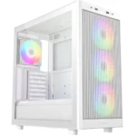 ID-COOLING WARE 510 ARGB ATX Mid-Tower PC Case, Tempered Glass, USB Type-C, 4x Pre-Installed Fans - White